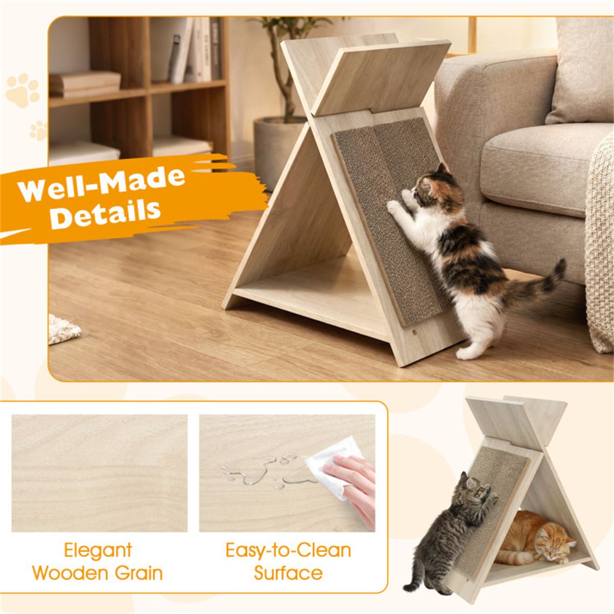 Multi-Functional Cat Scratcher - 18.5 X21", Scratching Surface