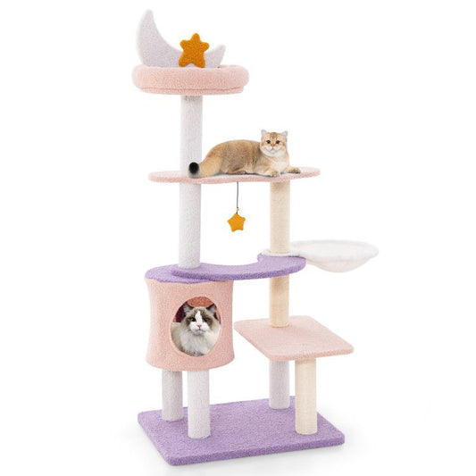 Multi-Level Cat Tower with Sisal Covered Scratching Posts