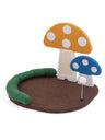 Mushroom Cat Bed Cat Claw Scratcher with Wide Bed and Sisal Scratch