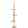 Natural Floor-to-Ceiling Cat Tree, Sisal-Covered Scratching Posts