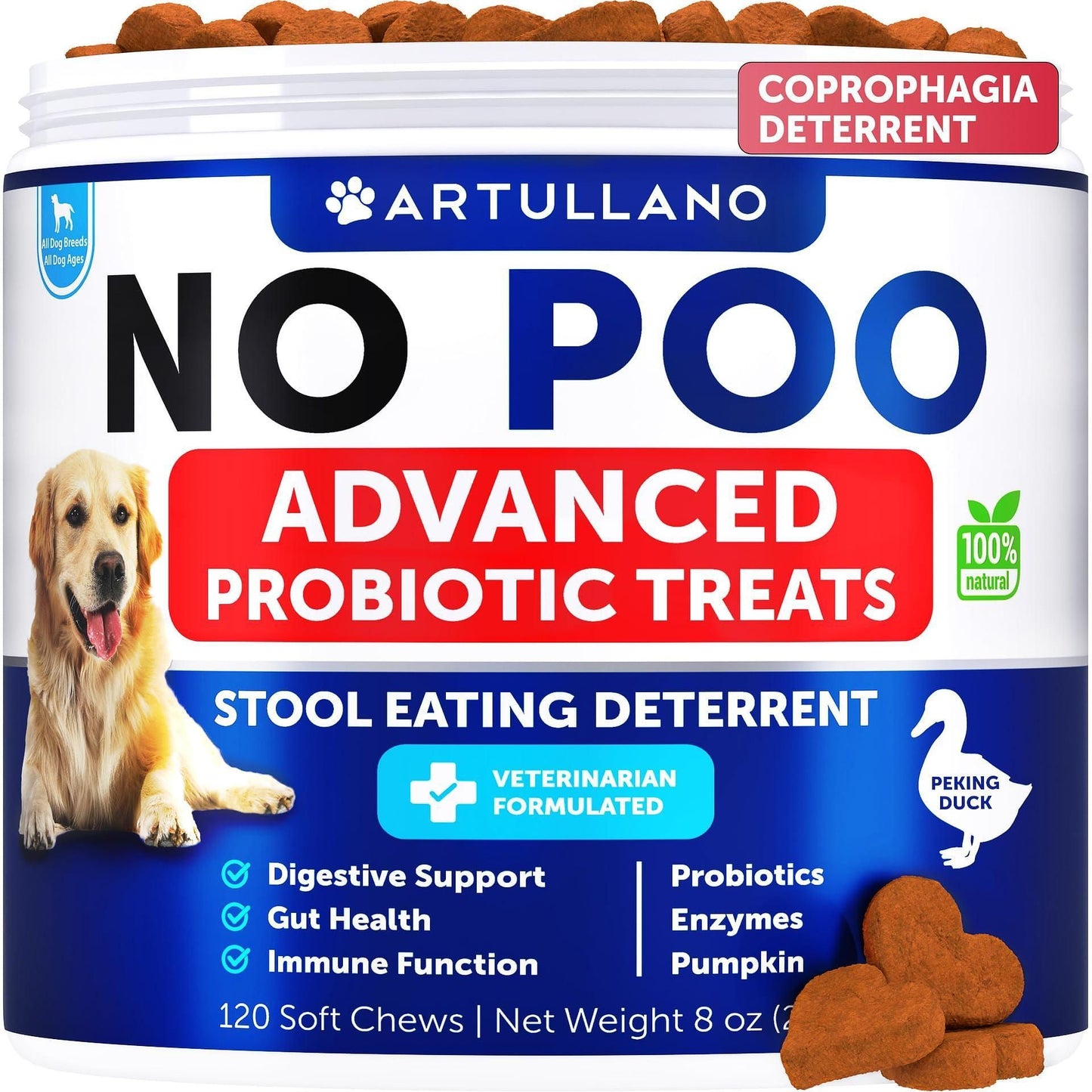 No Poo Chews for Dogs with Probiotics, Pumpkin & Enzymes