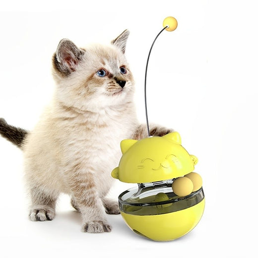 Orbital Ball Cat Play Toys; Ball Tumbler Cat Teasing Cat Stick;