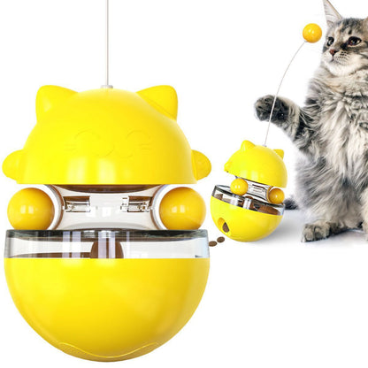 Orbital Ball Cat Play Toys; Ball Tumbler Cat Teasing Cat Stick;