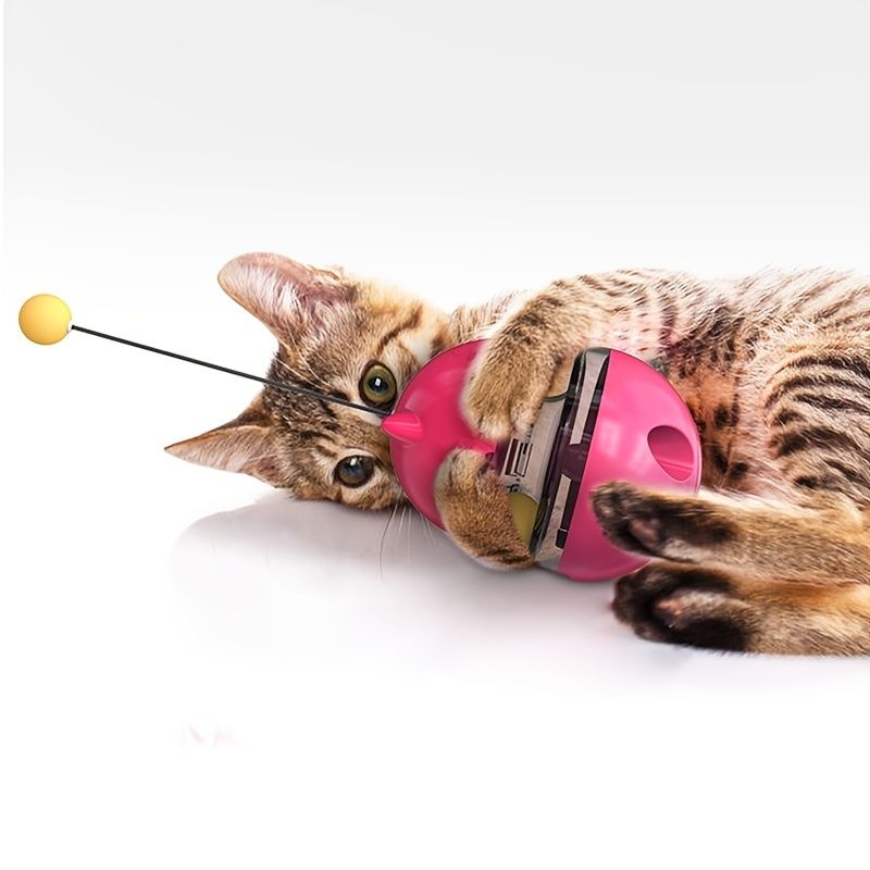 Orbital Ball Cat Play Toys; Ball Tumbler Cat Teasing Cat Stick;