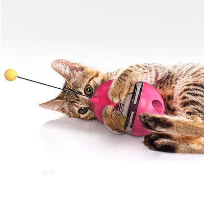 Orbital Ball Cat Play Toys; Ball Tumbler Cat Teasing Cat Stick;