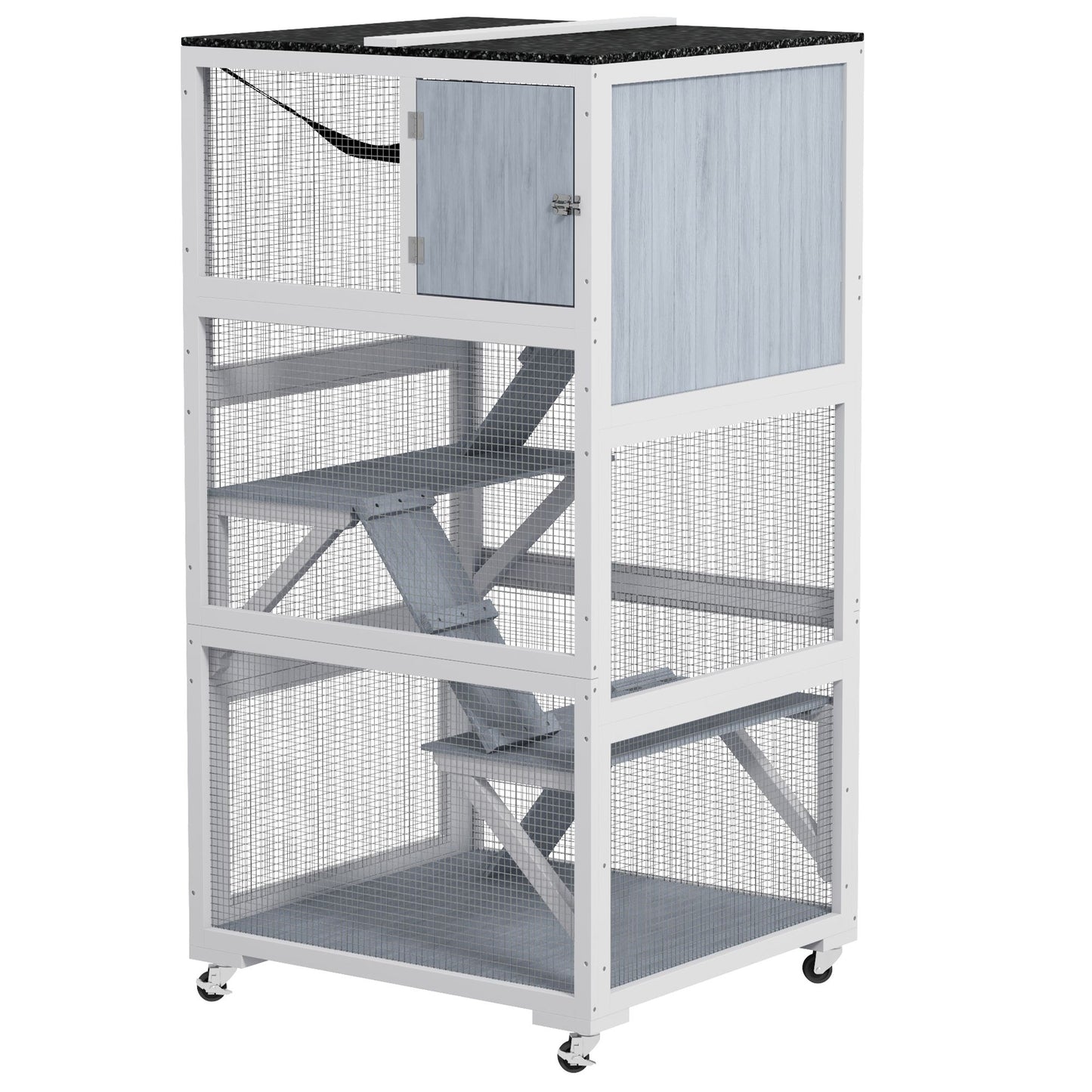 Outdoor Cat Enclosure Catio for Cats with Wheels, Weatherproof