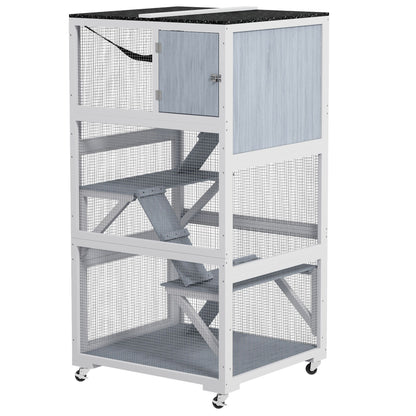 Outdoor Cat Enclosure Catio for Cats with Wheels, Weatherproof