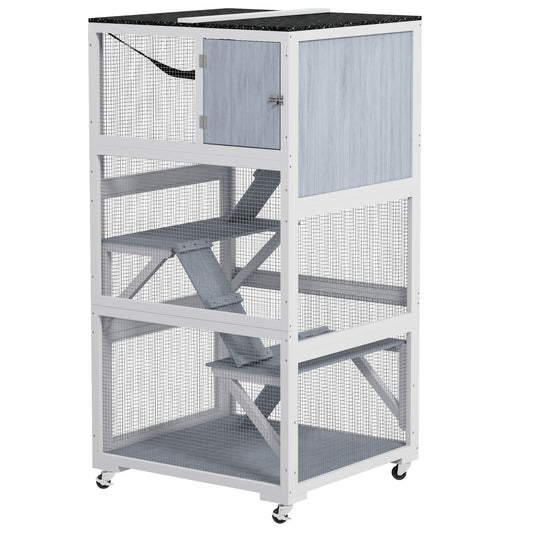 Outdoor Cat Enclosure Catio for Cats with Wheels, Weatherproof