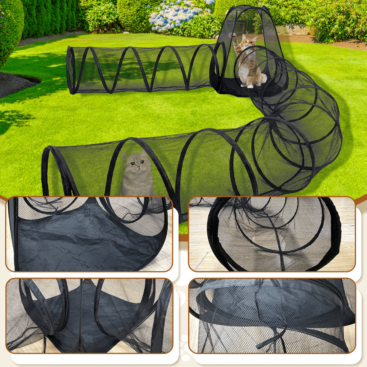 Outdoor Cat Enclosure, Portable Cat Tents for Outside, Cage Free