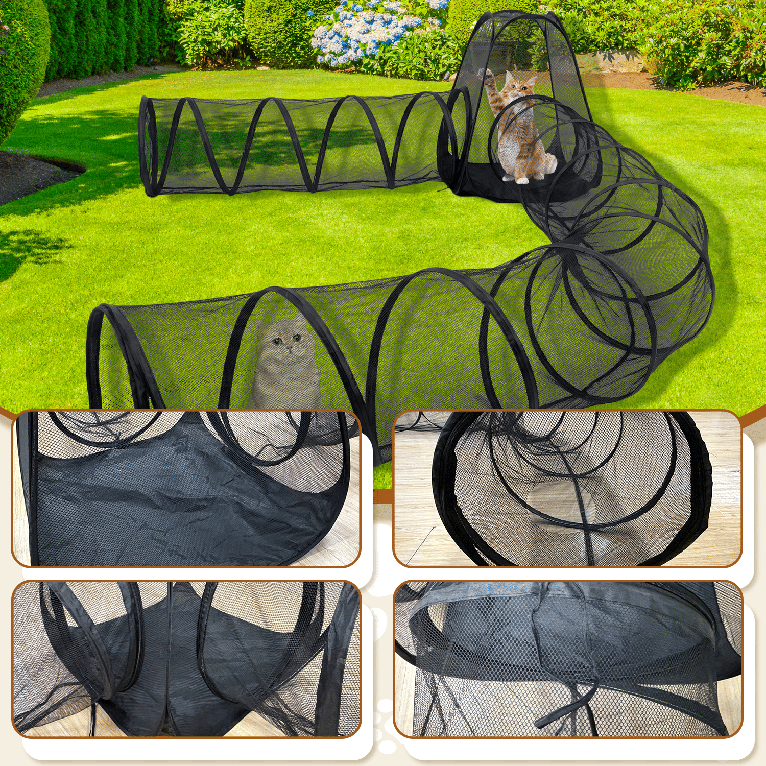 Outdoor Cat Enclosure, Portable Cat Tents for Outside, Cage Free