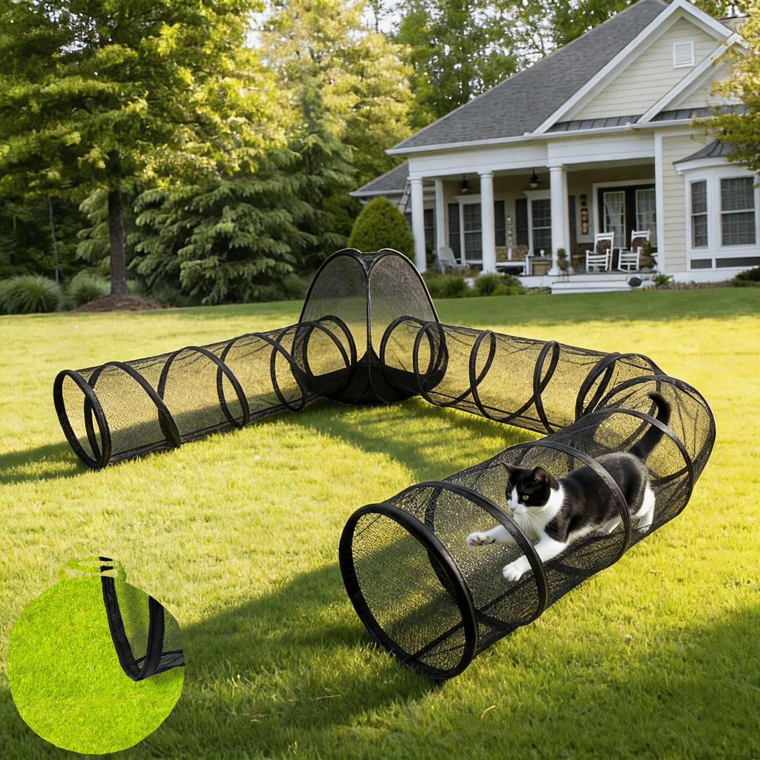 Outdoor Cat Enclosure, Portable Cat Tents for Outside, Cage Free