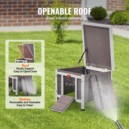 Outdoor Cat House Weatherproof, Feral Cat Shelter for Multiple