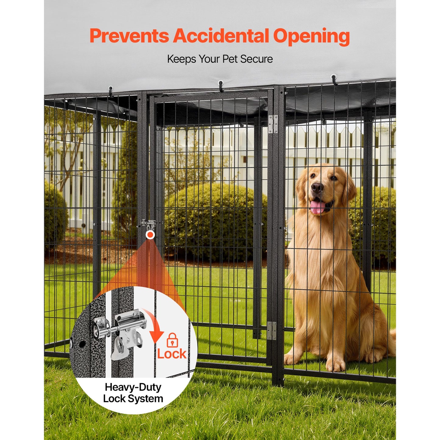 Outdoor Dog Kennel, 7.87 X 3.94 X 5.4 Ft Large Dog Kennel