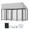 VEVOR Outdoor Dog Kennel, 7.87 X 3.94 X 5.4 Ft Large Dog Kennel