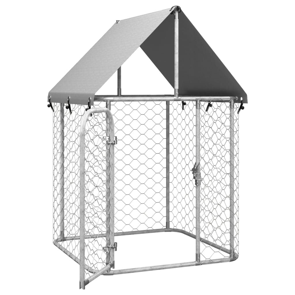Outdoor Dog Kennel with Roof 39.4 X59.1