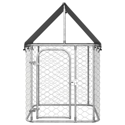 Outdoor Dog Kennel with Roof 39.4 X59.1