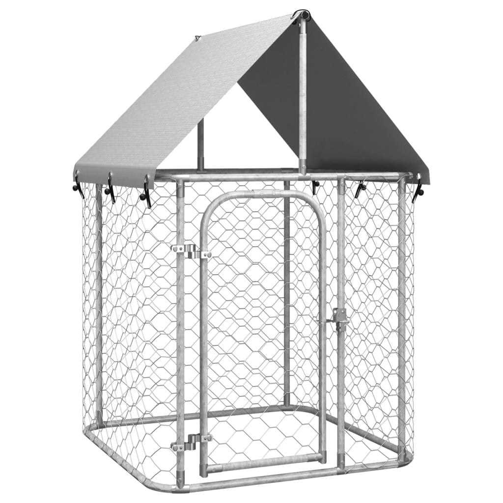 Outdoor Dog Kennel with Roof 39.4 X59.1
