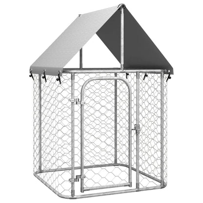 Outdoor Dog Kennel with Roof 39.4 X59.1