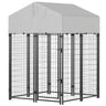 Outdoor Dog Kennel with Roof, 4 X 6' Heavy Duty Welded Wire Dog