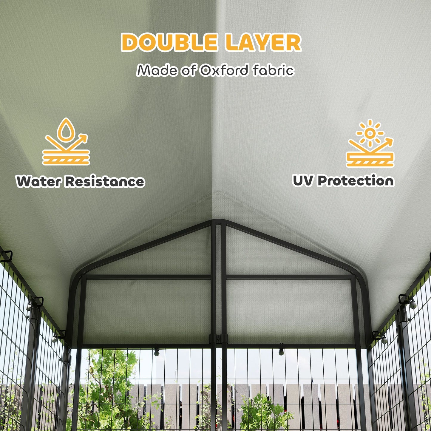 Outdoor Dog Kennel with Roof, 6 X 6' Heavy Duty Welded Wire Dog