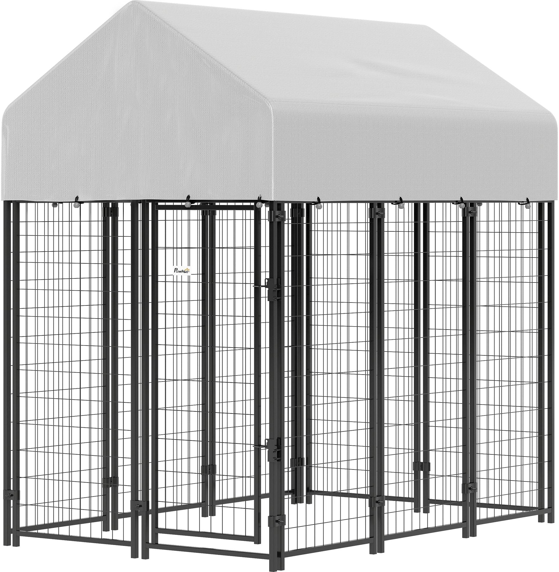 Outdoor Dog Kennel with Roof, 6 X 6' Heavy Duty Welded Wire Dog