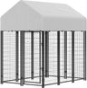 Outdoor Dog Kennel with Roof, 6 X 6' Heavy Duty Welded Wire Dog