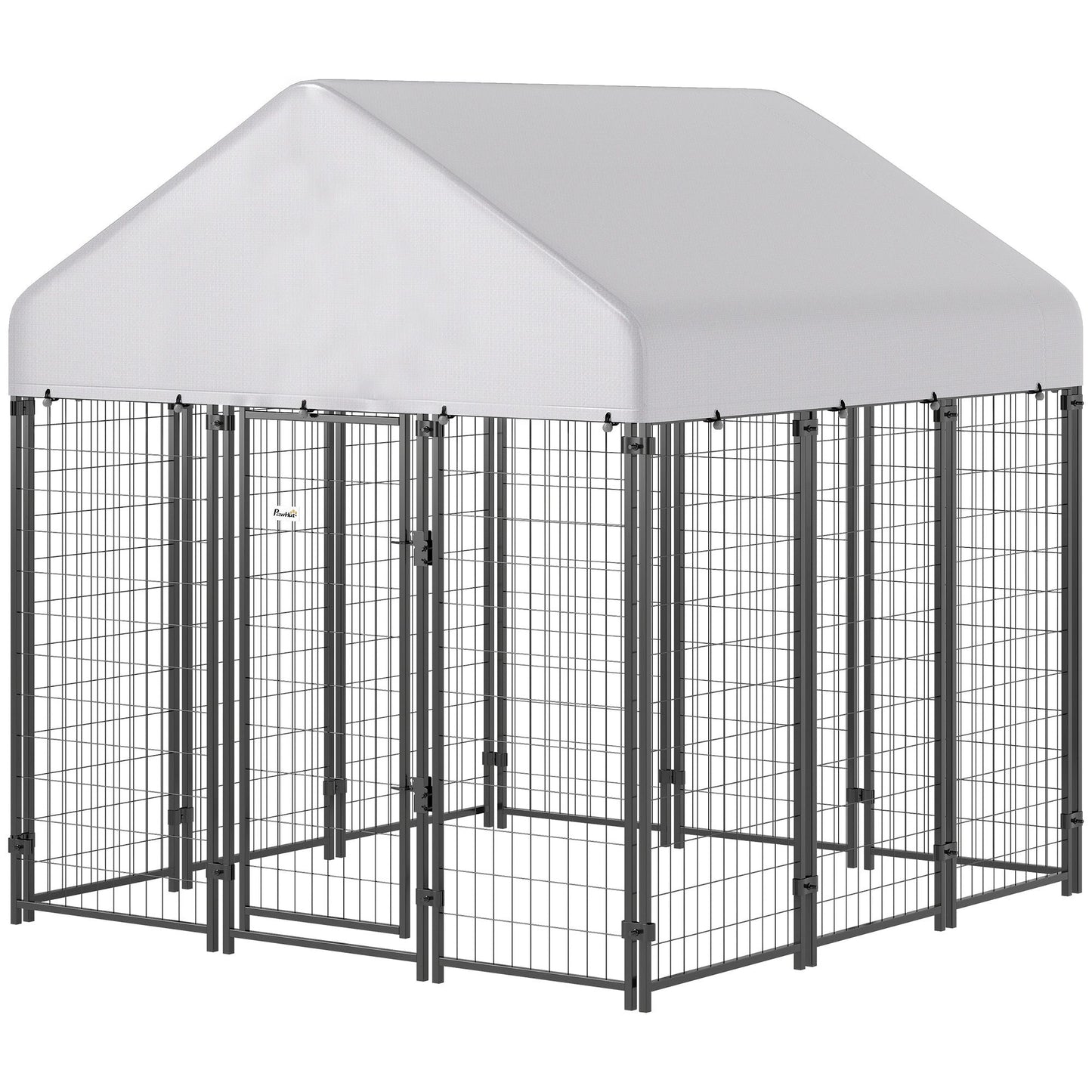 Outdoor Dog Kennel with Roof, 6 X 6' Heavy Duty Welded Wire Dog