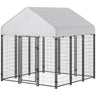 Outdoor Dog Kennel with Roof, 6 X 6' Heavy Duty Welded Wire Dog