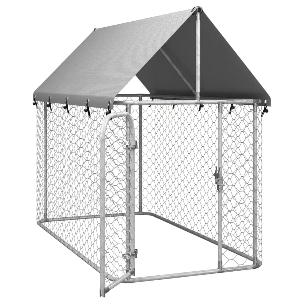 Outdoor Dog Kennel with Roof 78.7 X59.1