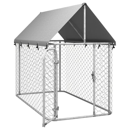 Outdoor Dog Kennel with Roof 78.7 X59.1