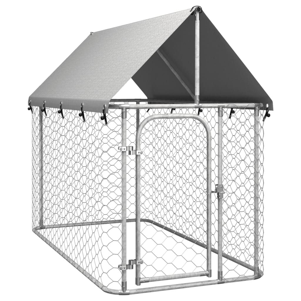 Outdoor Dog Kennel with Roof 78.7 X59.1