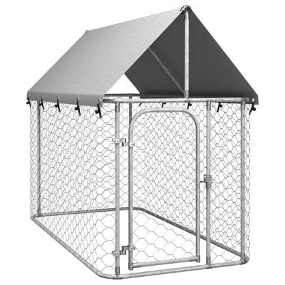Outdoor Dog Kennel with Roof 78.7 X59.1