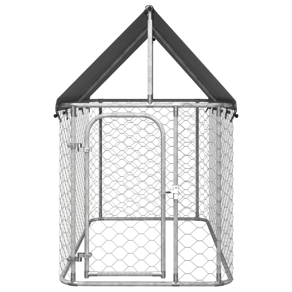 Outdoor Dog Kennel with Roof 78.7 X59.1
