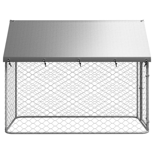 Outdoor Dog Kennel with Roof 78.7 X59.1