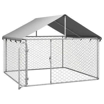 Outdoor Dog Kennel with Roof 78.7 X59.1