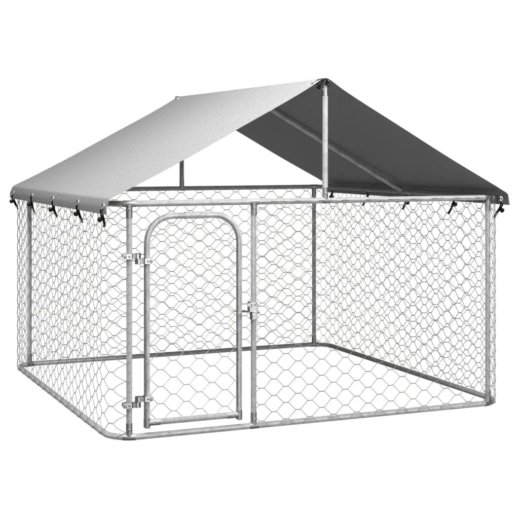 Outdoor Dog Kennel with Roof 78.7 X59.1