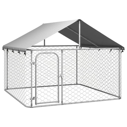 Outdoor Dog Kennel with Roof 78.7 X59.1