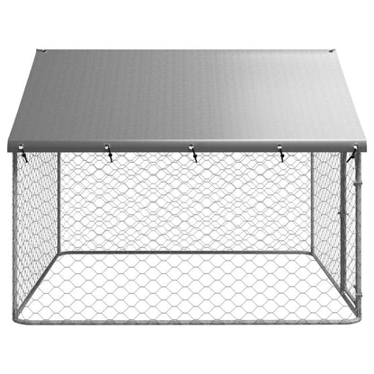 Outdoor Dog Kennel with Roof 78.7 X59.1