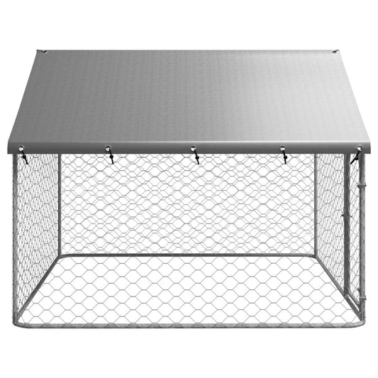 Outdoor Dog Kennel with Roof 78.7 X59.1