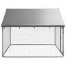 Outdoor Dog Kennel with Roof 78.7 X59.1 with Roof 78.7 X59.1