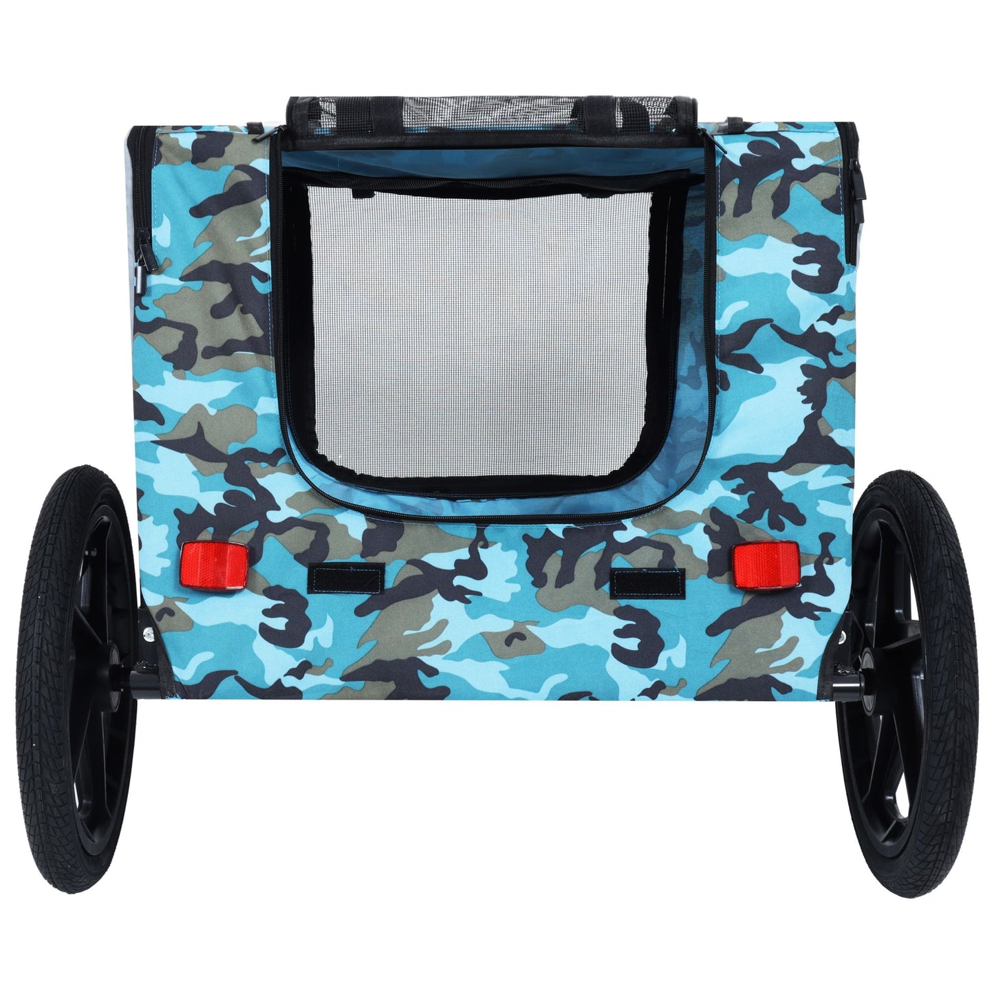 Outdoor Heavy Duty Collapsible Pet Bike Trailer with 16-Inch