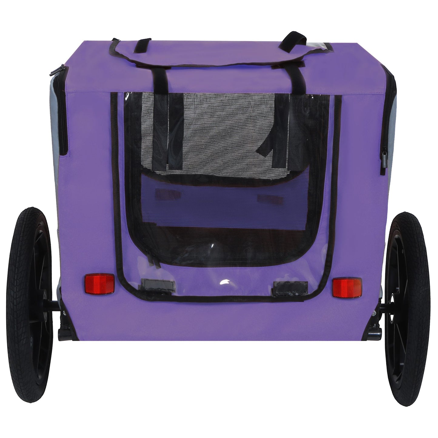 Outdoor Heavy Duty Collapsible Pet Bike Trailer with 16-Inch