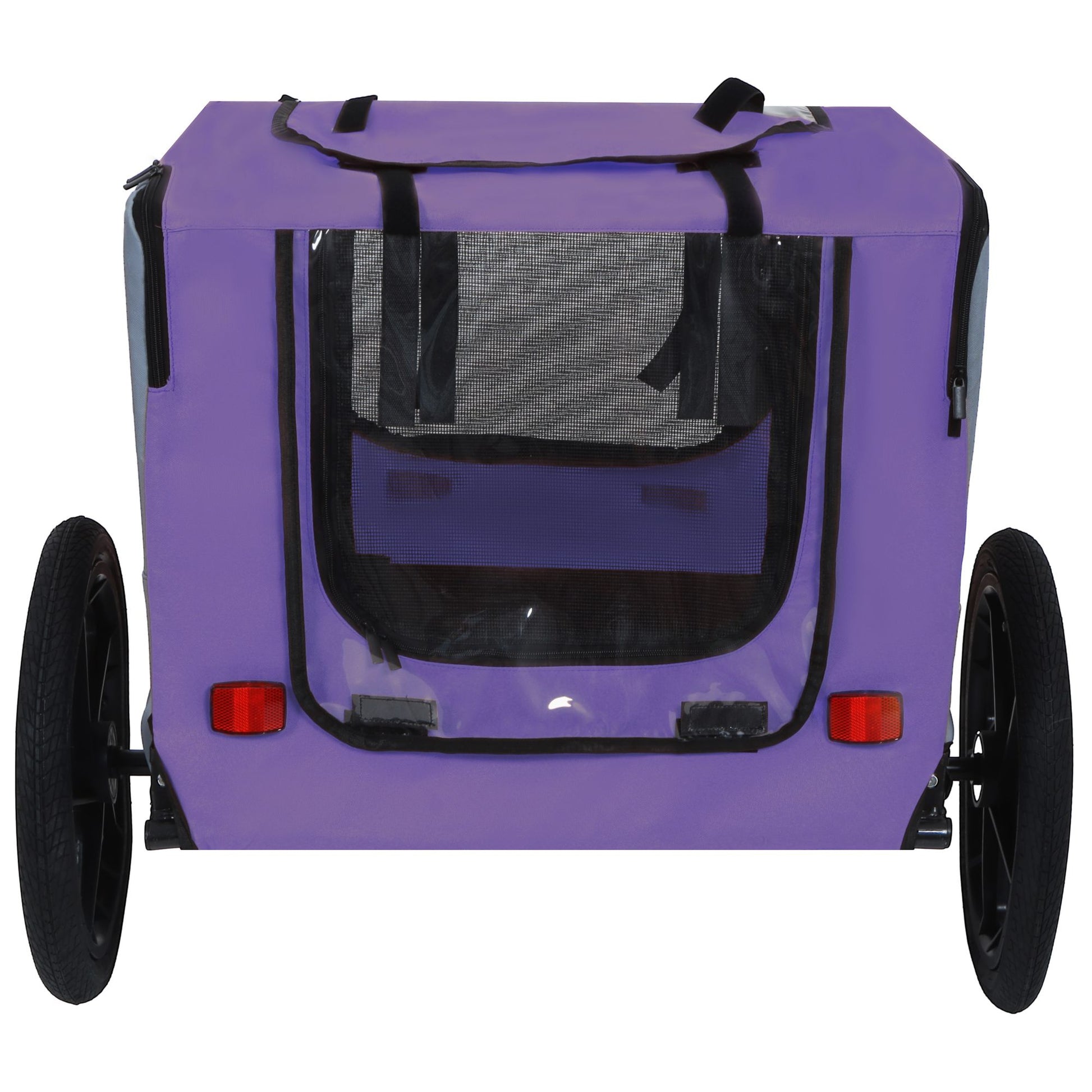 Outdoor Heavy Duty Collapsible Pet Bike Trailer with 16-Inch