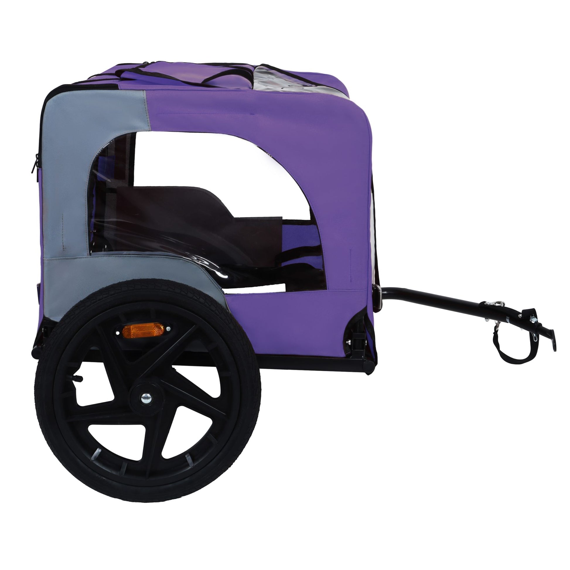 Outdoor Heavy Duty Collapsible Pet Bike Trailer with 16-Inch