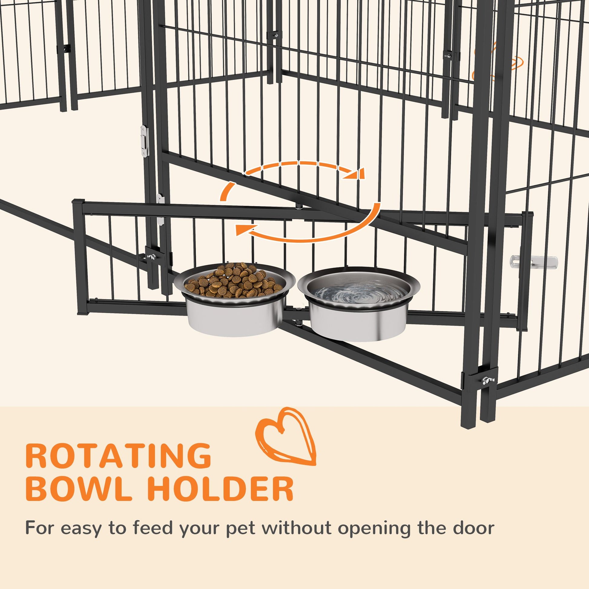 Outside Dog Kennel, 6.9 X 5' Puppy Play Pen with Canopy, Garden