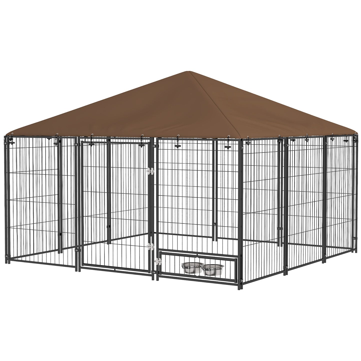 Outside Dog Kennel, 6.9 X 5' Puppy Play Pen with Canopy, Garden