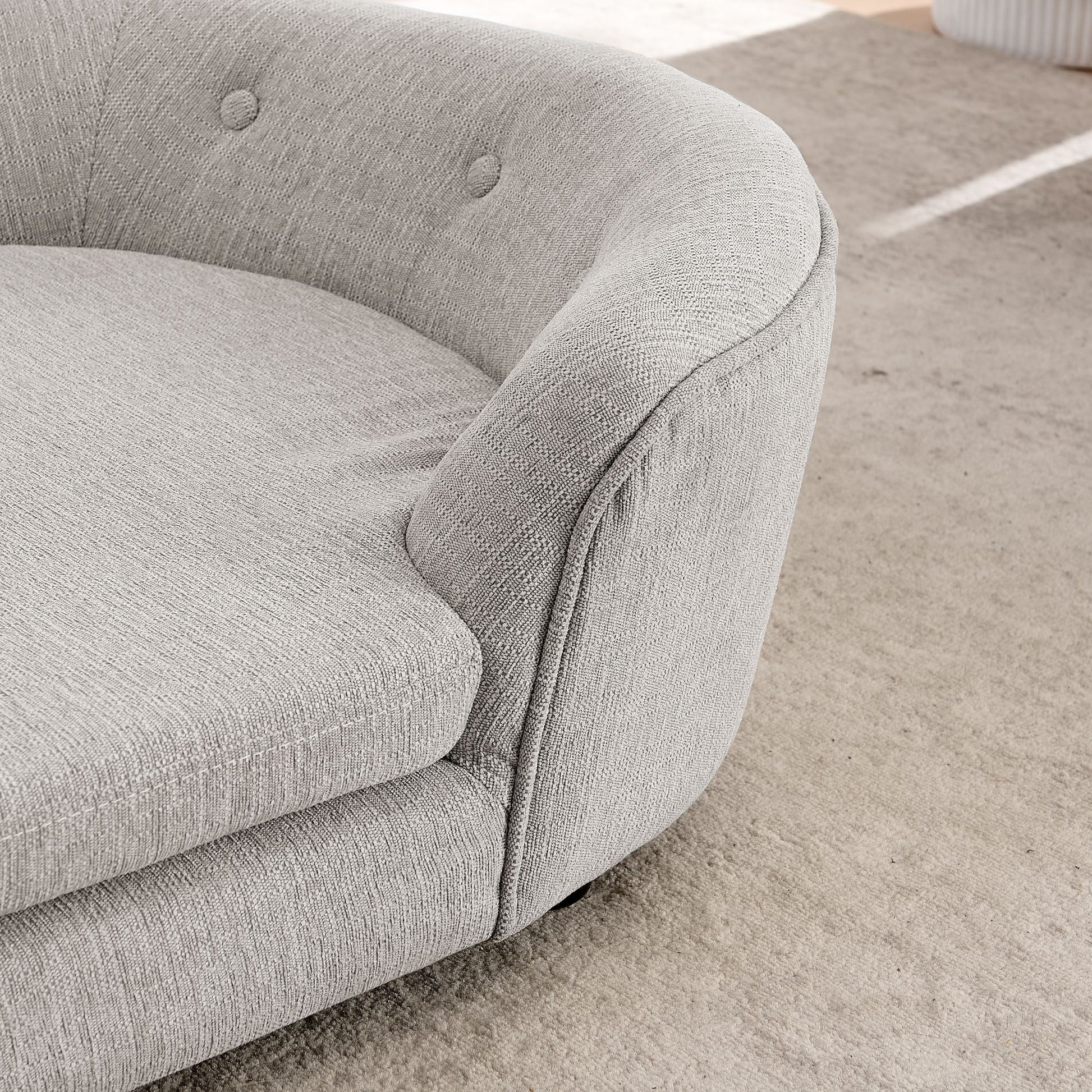 OVERSIZED Size Oval Semi-Enclosed Dog Sofa - Durable Linen