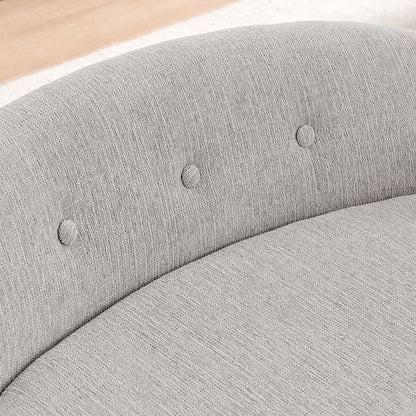 OVERSIZED Size Oval Semi-Enclosed Dog Sofa - Durable Linen
