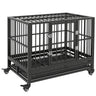 PawHut 36" Heavy Duty Dog Crate Metal Cage Kennel with Lockable