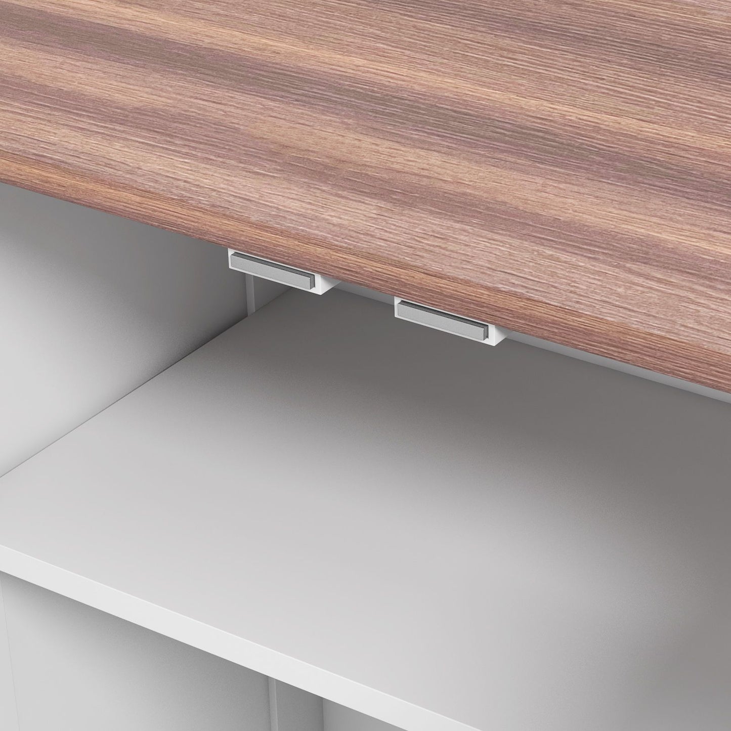 PawHut Dog Feeding Station, Dog Food Storage Cabinet with Hidden